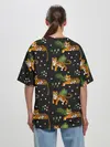 Женская футболка оверсайз / Tigers | Тигровый Паттерн