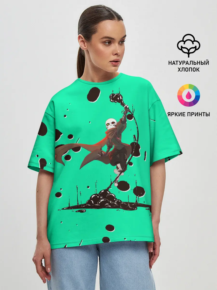Женская футболка оверсайз / Undertale