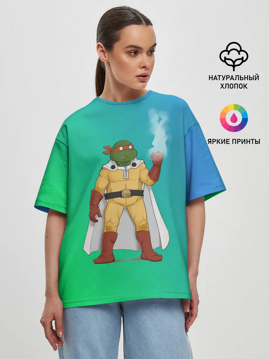 Женская футболка оверсайз / Сайтама | One Punch Man