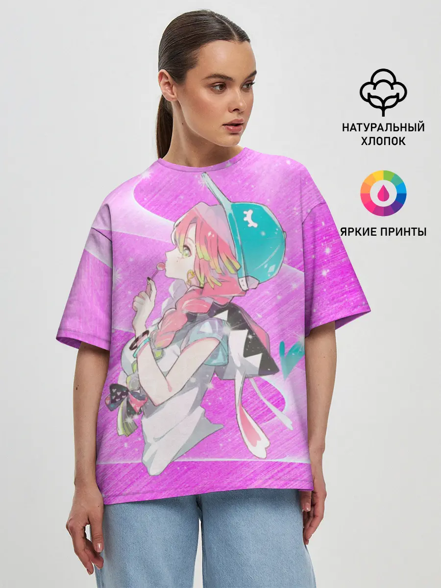 Женская футболка оверсайз / Мицури Канродзи