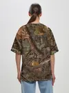 Женская футболка оверсайз / Охотничий камуфляж