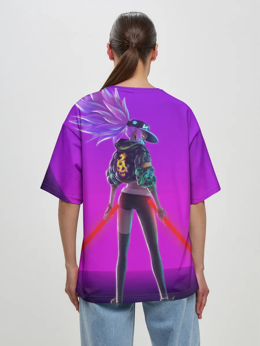 Женская футболка оверсайз / KDA Akali