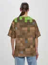 Женская футболка оверсайз / Minecraft камуфляж