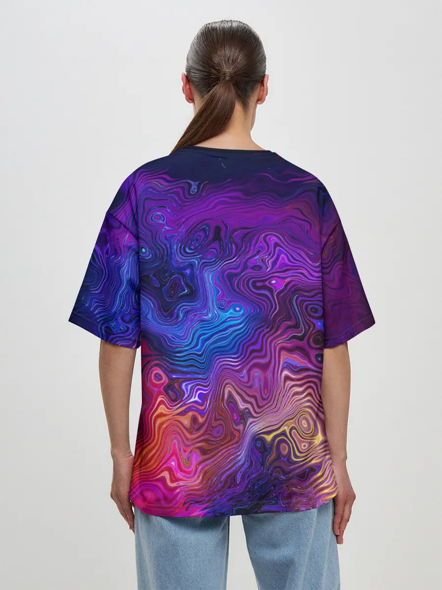 Женская футболка оверсайз / НЕОНОВЫЕ РАЗВОДЫ