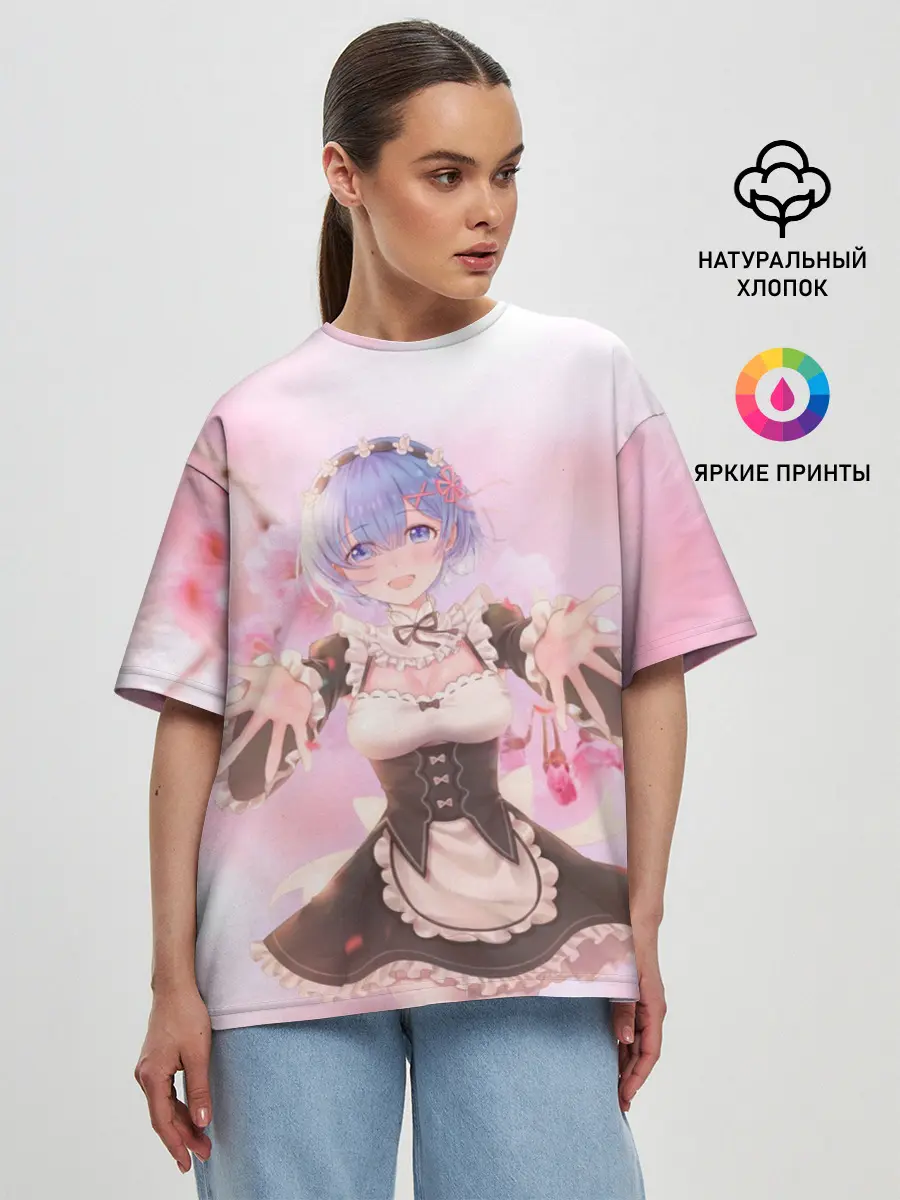 Женская футболка оверсайз / Рем