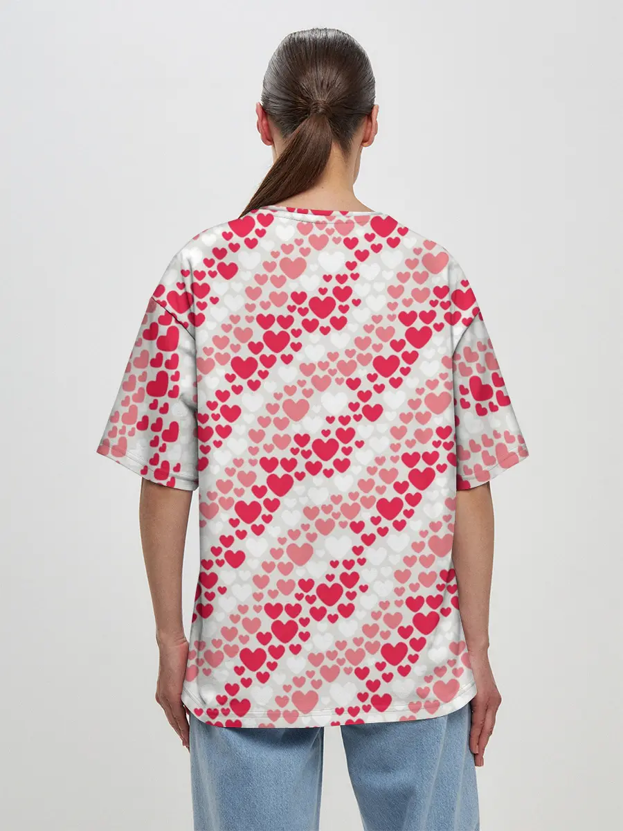 Женская футболка оверсайз / Волны Любви