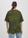 Женская футболка оверсайз / Зеркальный лес