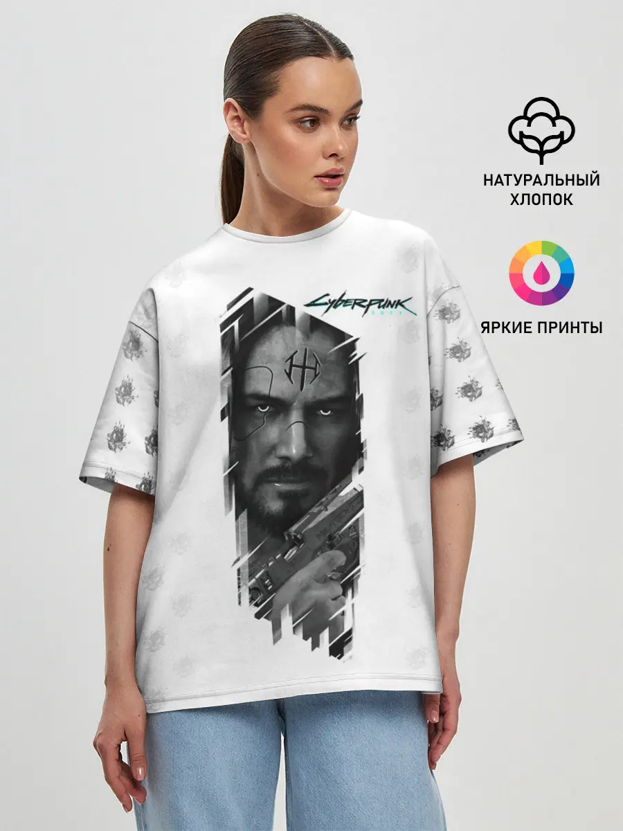 Женская футболка оверсайз / Cyberpunk 2077