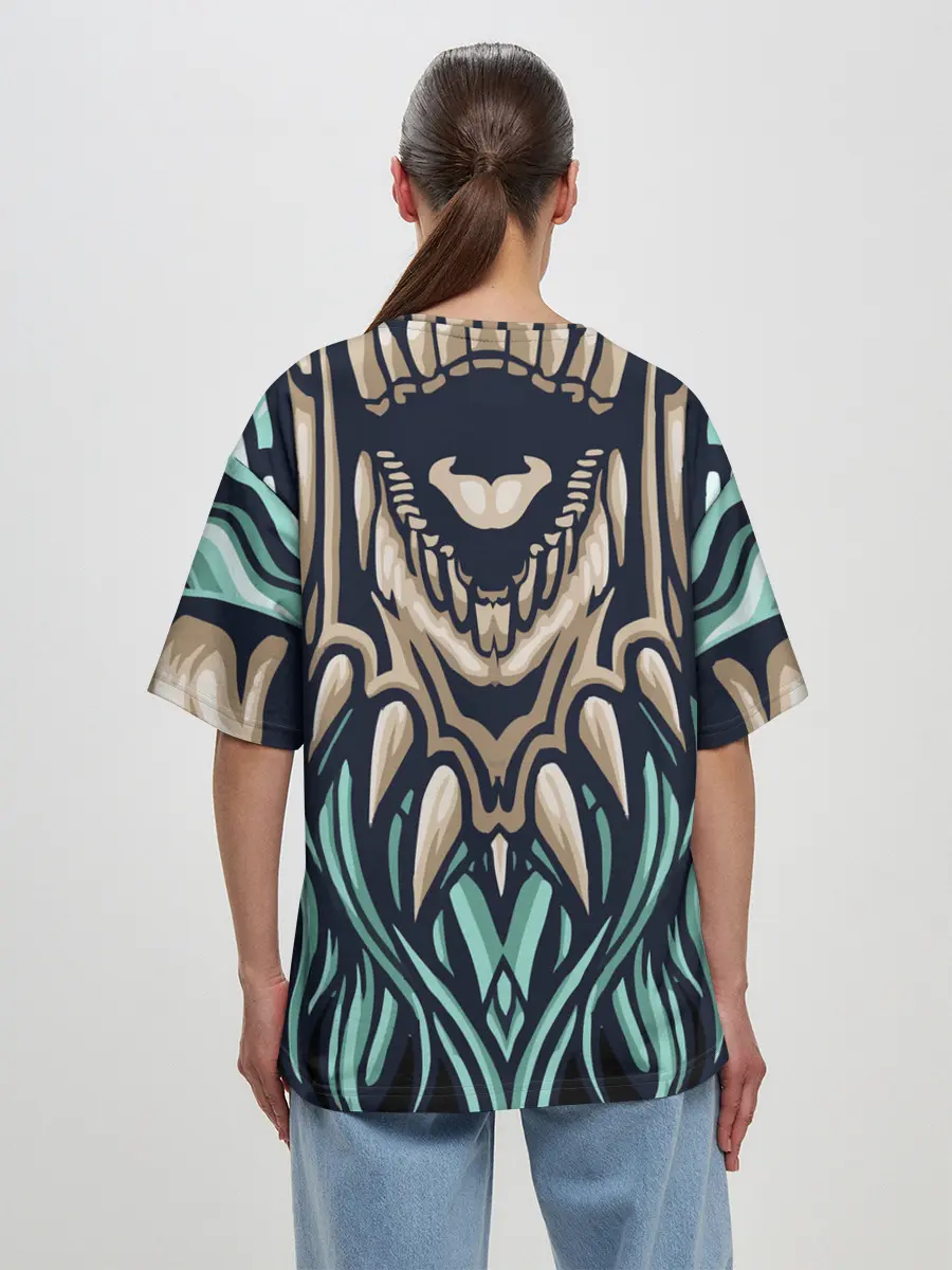 Женская футболка оверсайз / Древний зомби