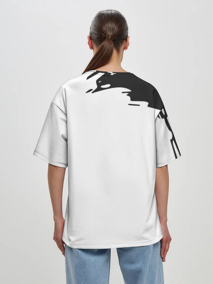 Женская футболка оверсайз / Bleach black & white