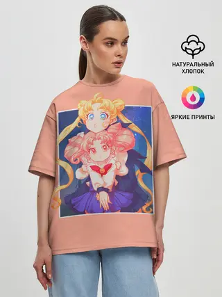 Женская футболка оверсайз / Sailor Moon | Сейлор Мун