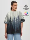 Женская футболка оверсайз / Лес