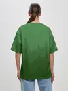 Женская футболка оверсайз / Зеленый Лес