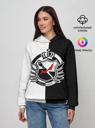 Женское худи / MONOKUMA SCHOOL с фоном