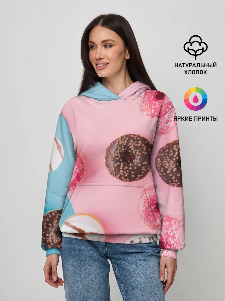 Женское худи / пончики