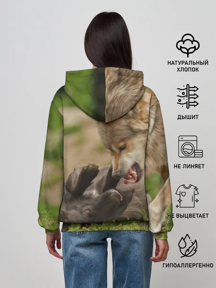 Женское худи / Волки