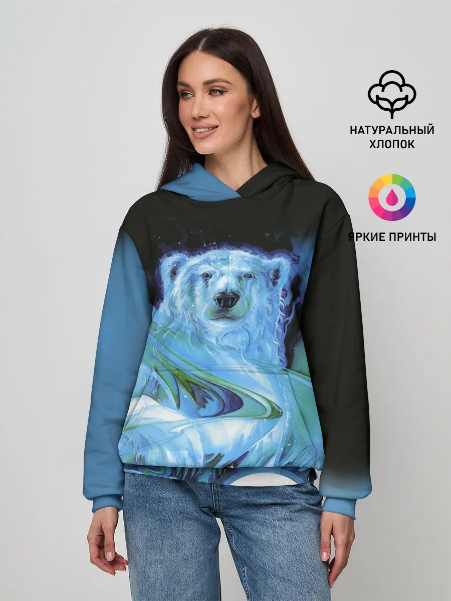 Женское худи / Мишка на Севере