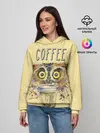 Женское худи / Сова и кофе