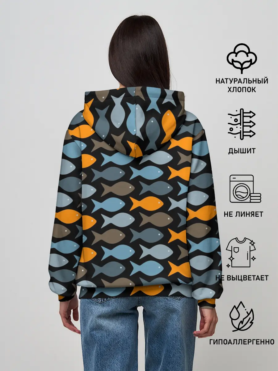 Женское худи / Рыбки