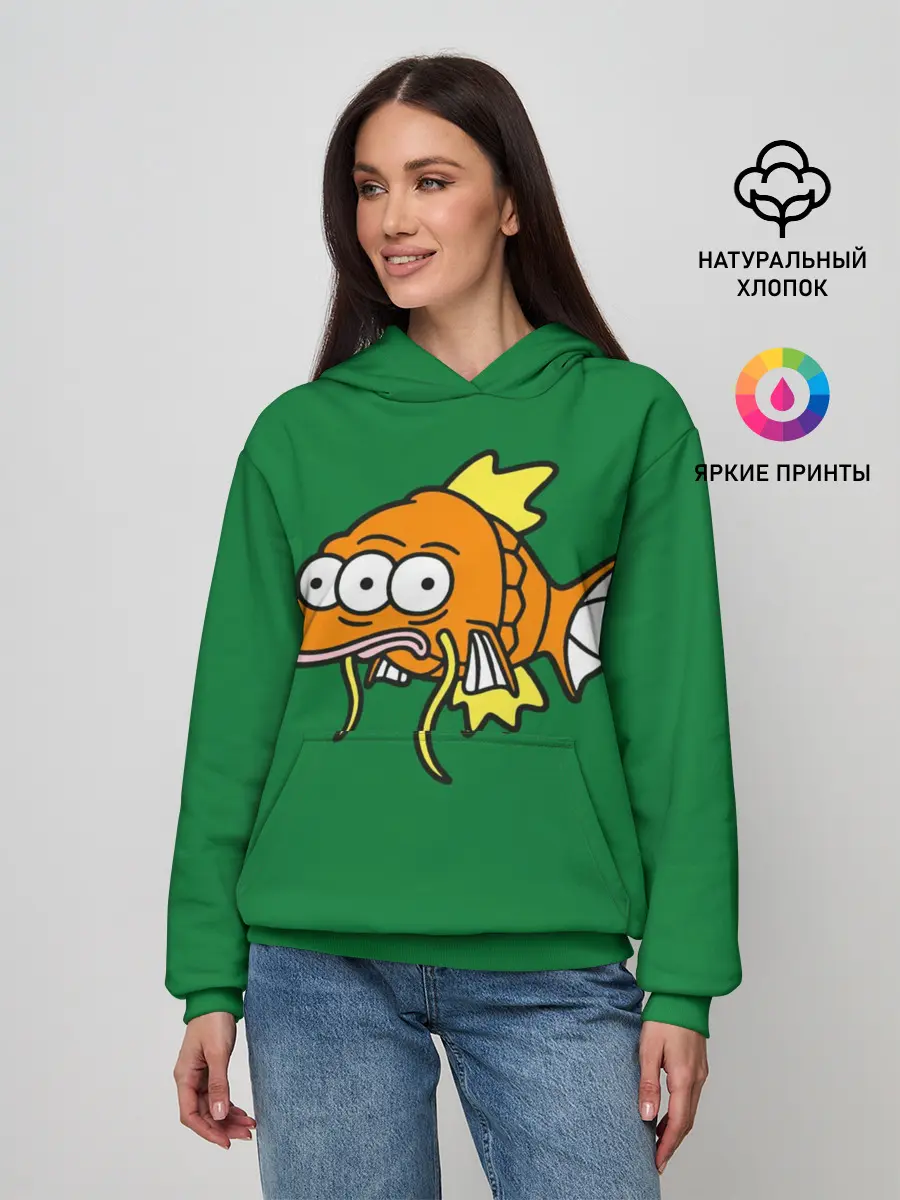 Женское худи / Радиоактивная Рыбка