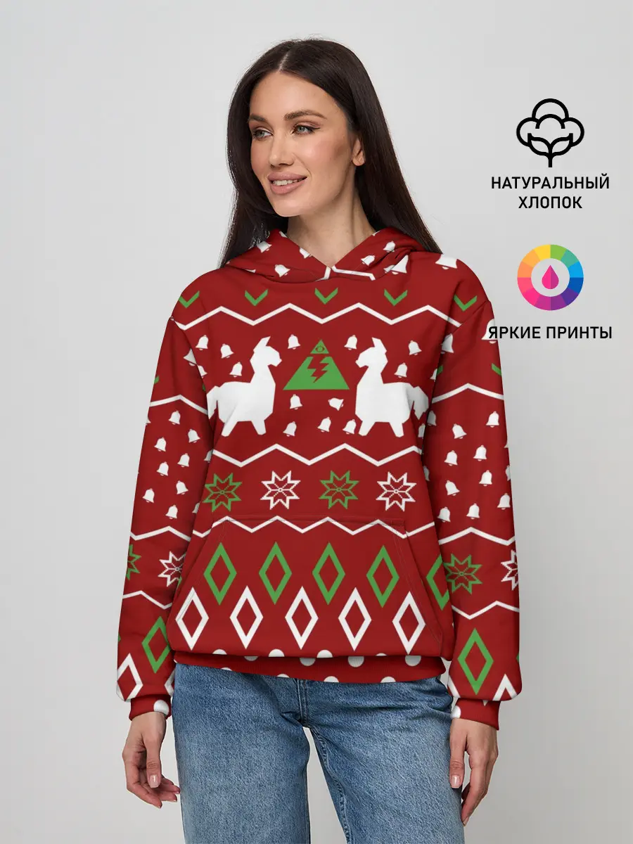 Женское худи / FORTNITE НОВОГОДНИЙ