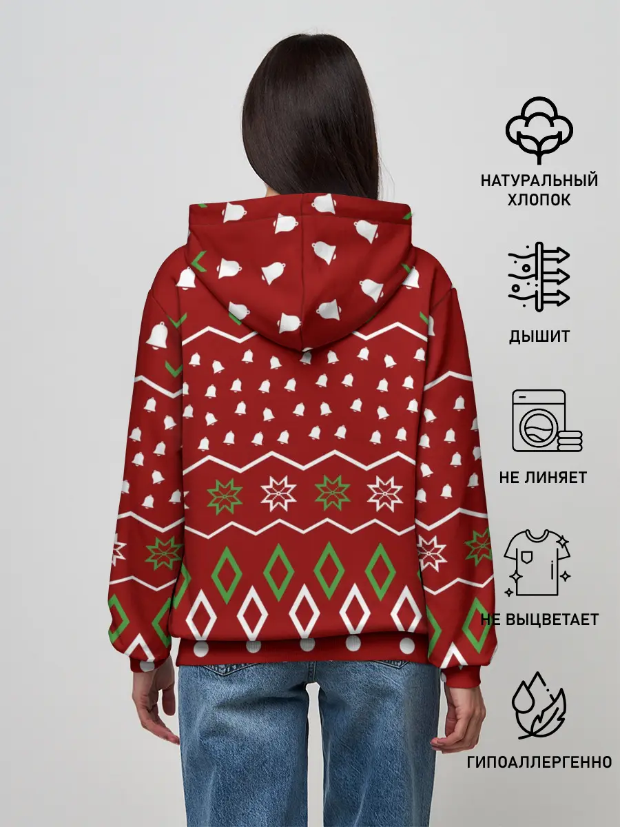 Женское худи / FORTNITE НОВОГОДНИЙ