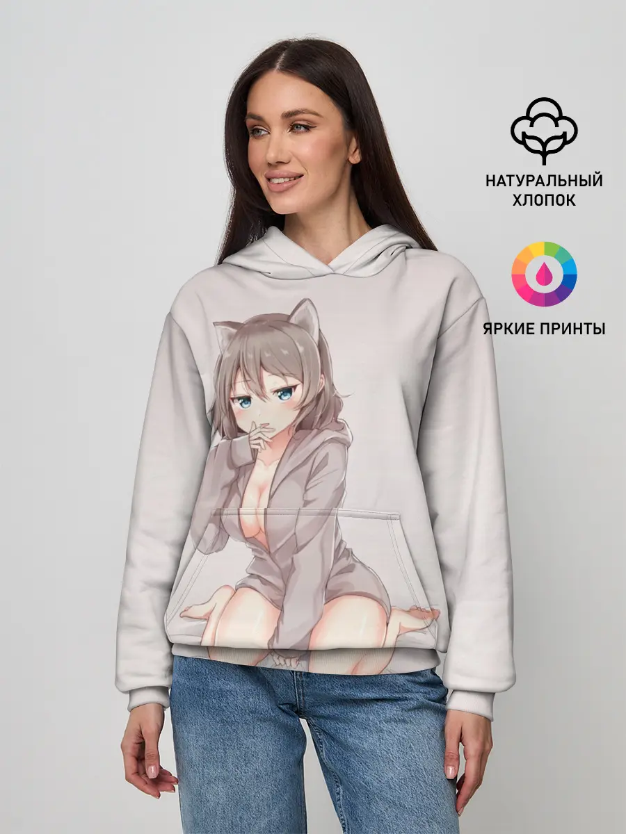 Женское худи / Аниме котёнок