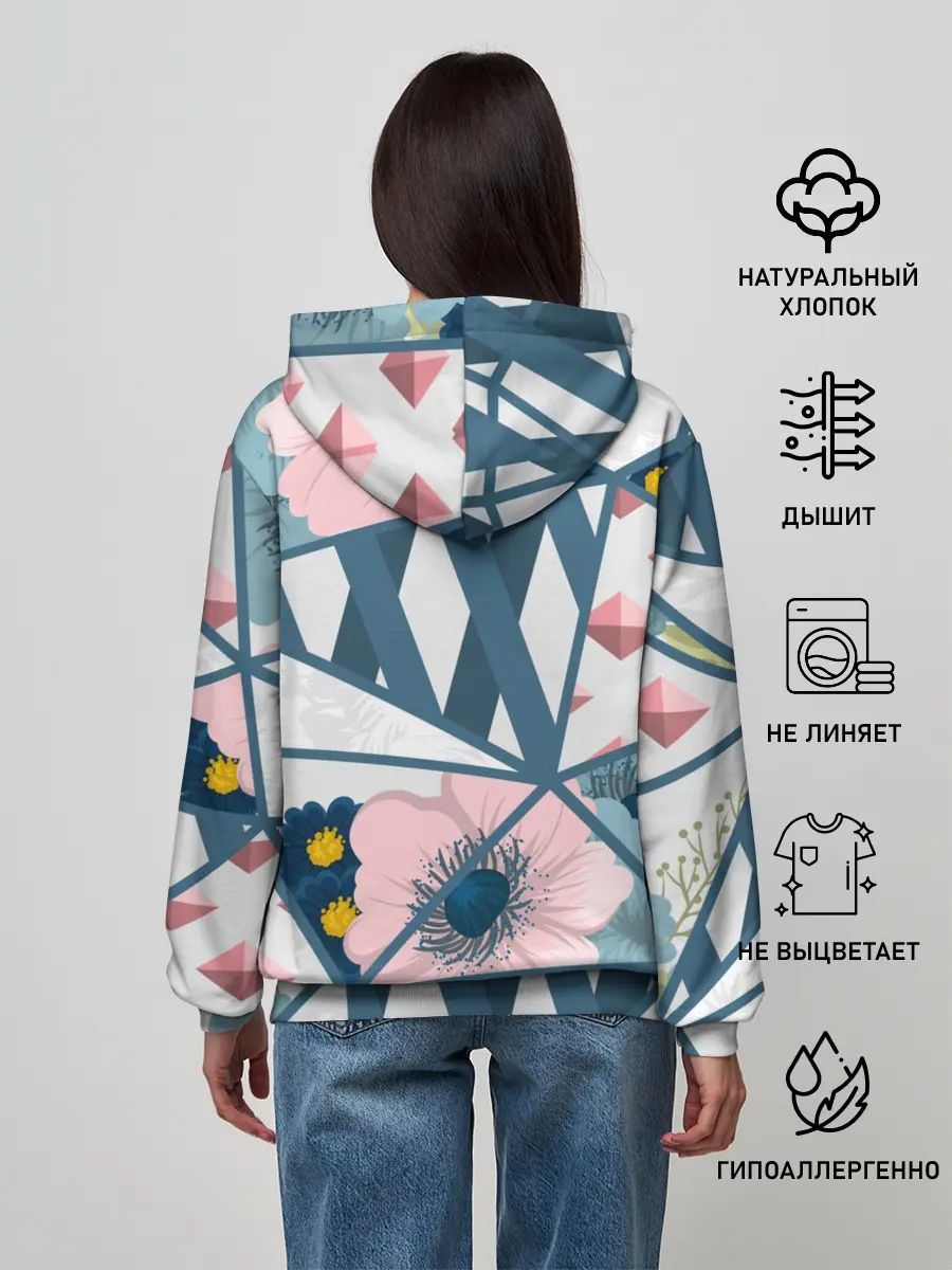 Женское худи / Геометрия цветов