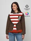 Женское худи / Костюм пирата в красную полоску