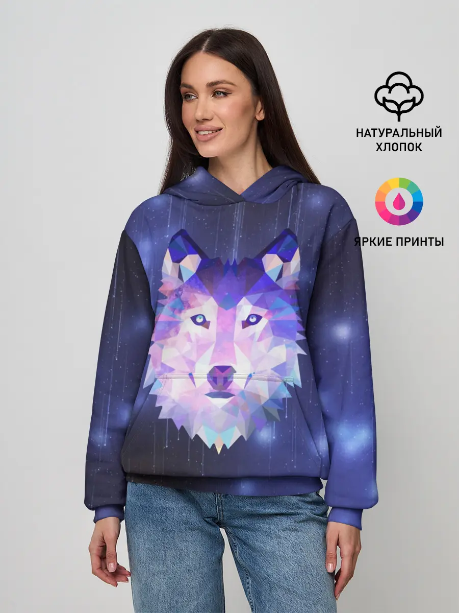 Женское худи / Космический Волк