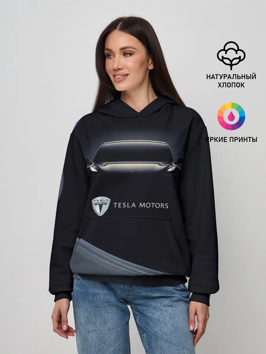 Женское худи / Tesla Model 3