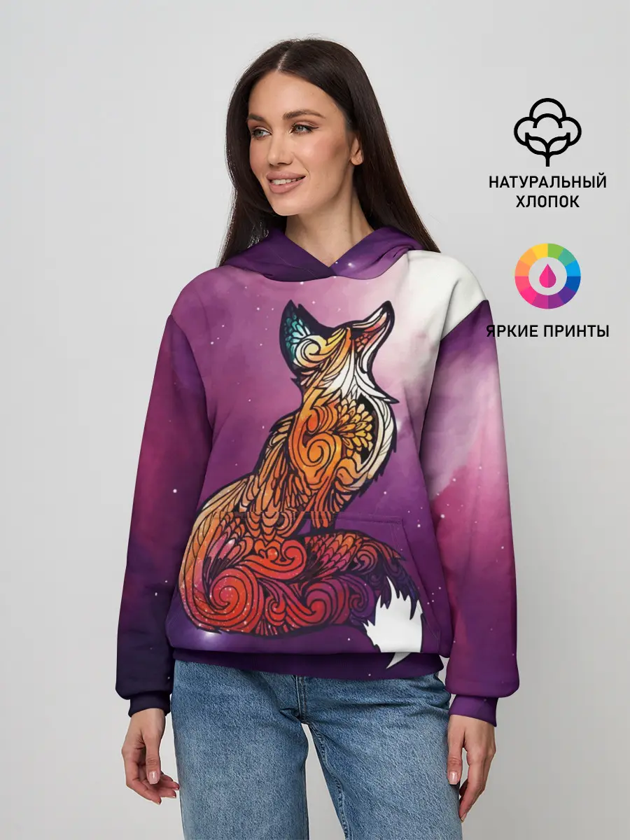 Женское худи / Космическая Лиса