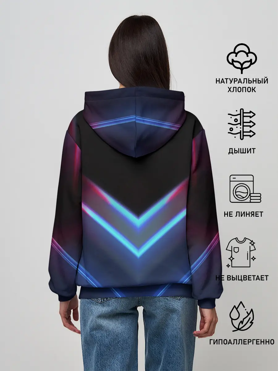 Женское худи / CYBERPUNK 2077 NEON | НЕОН