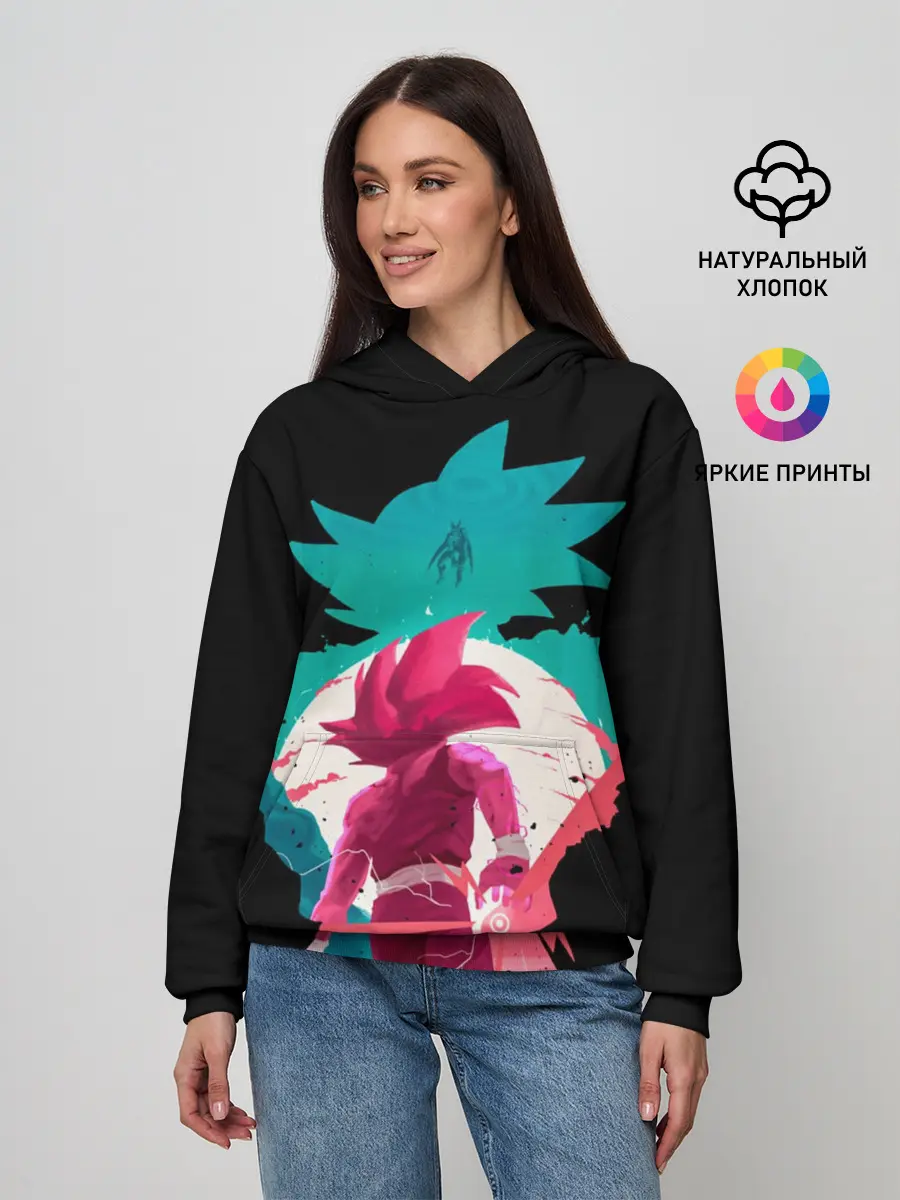 Женское худи / Сон Гоку розовый