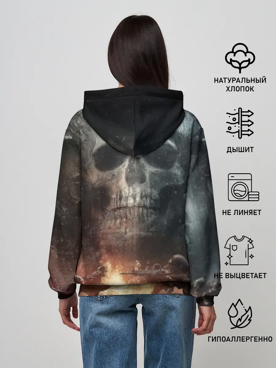 Женское худи / Battlefield Череп