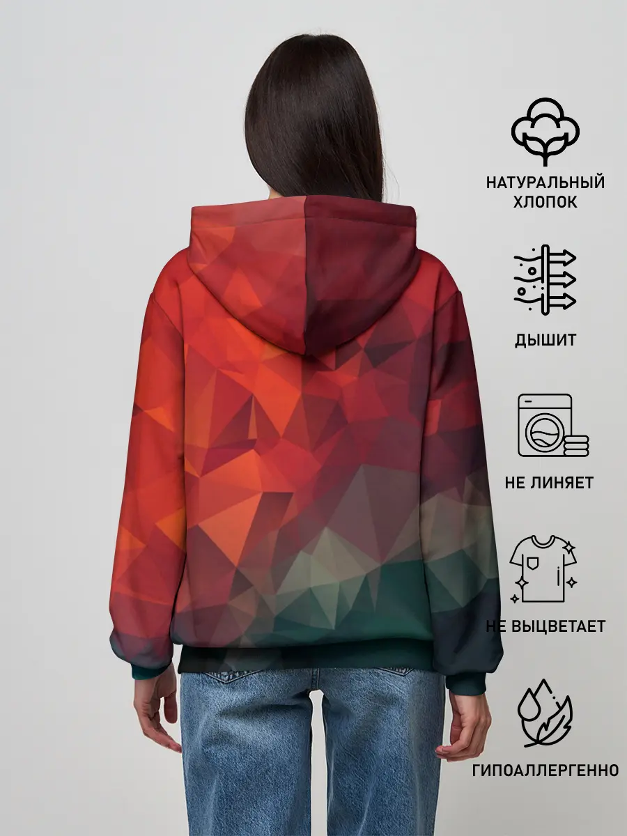 Женское худи / Краски Абстракт