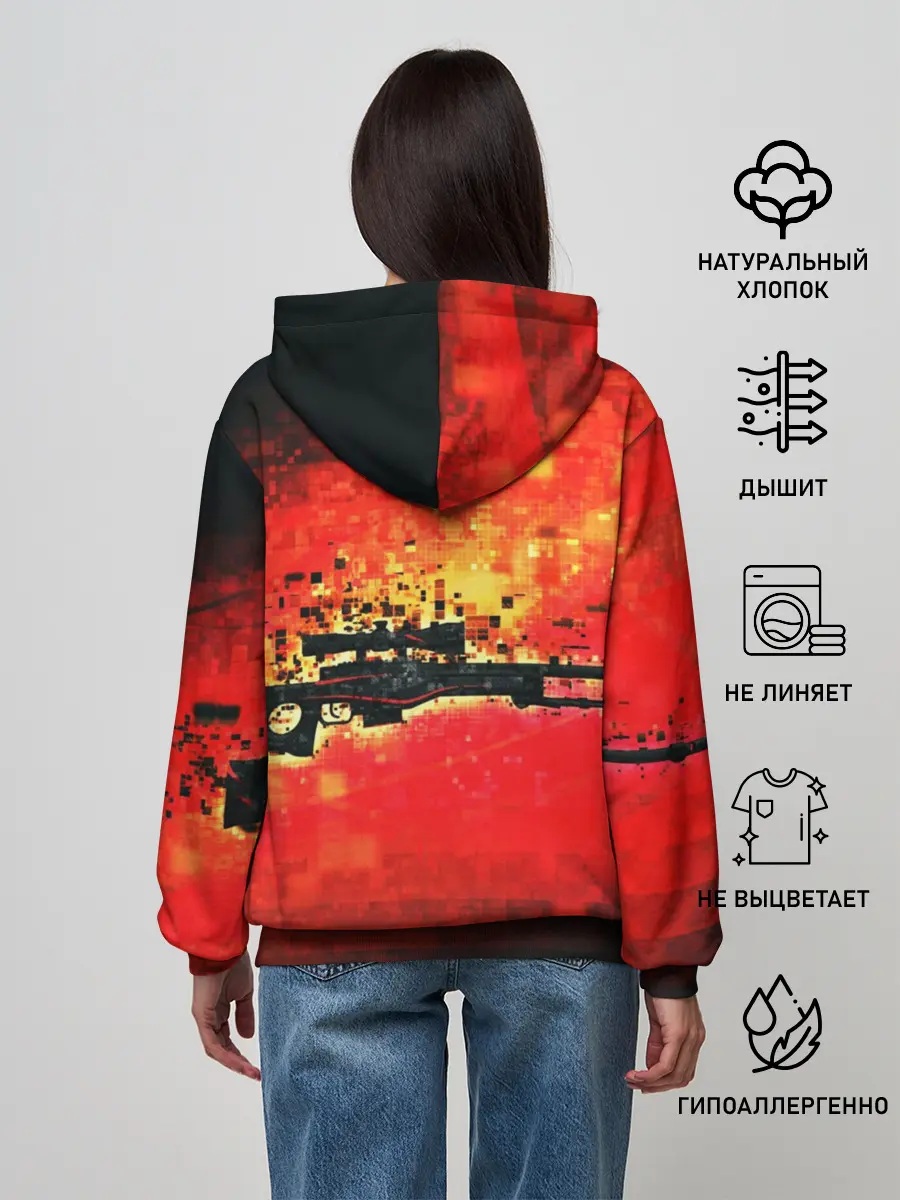 Женское худи / cs go:AWP:Red Line