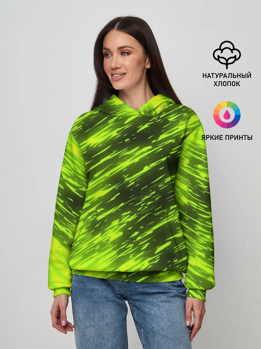 Женское худи / ЗЕЛЕНЫЙ ОГОНЬ