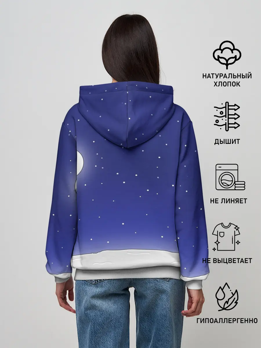 Женское худи / Гомер Санта Клаус