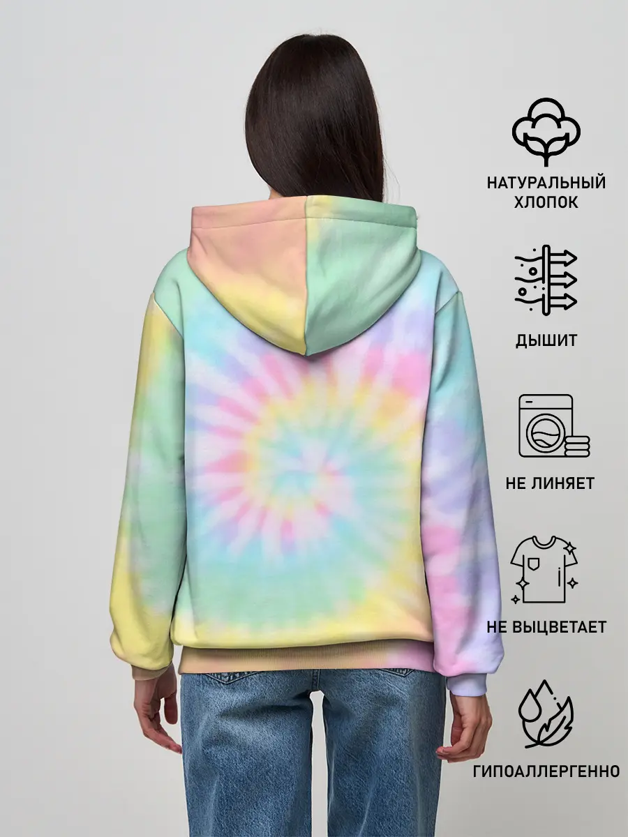 Женское худи / Pastel Tie Dye