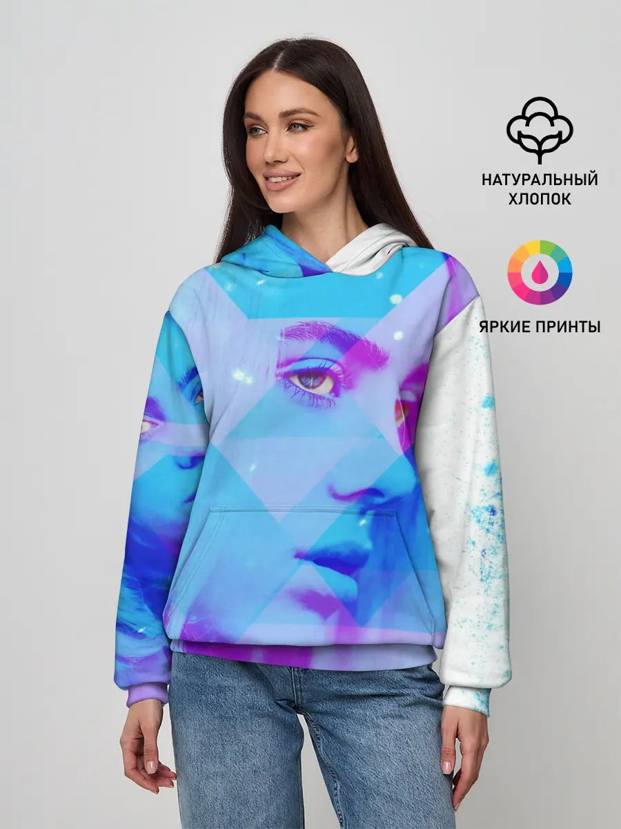 Женское худи / Billie Blue Star