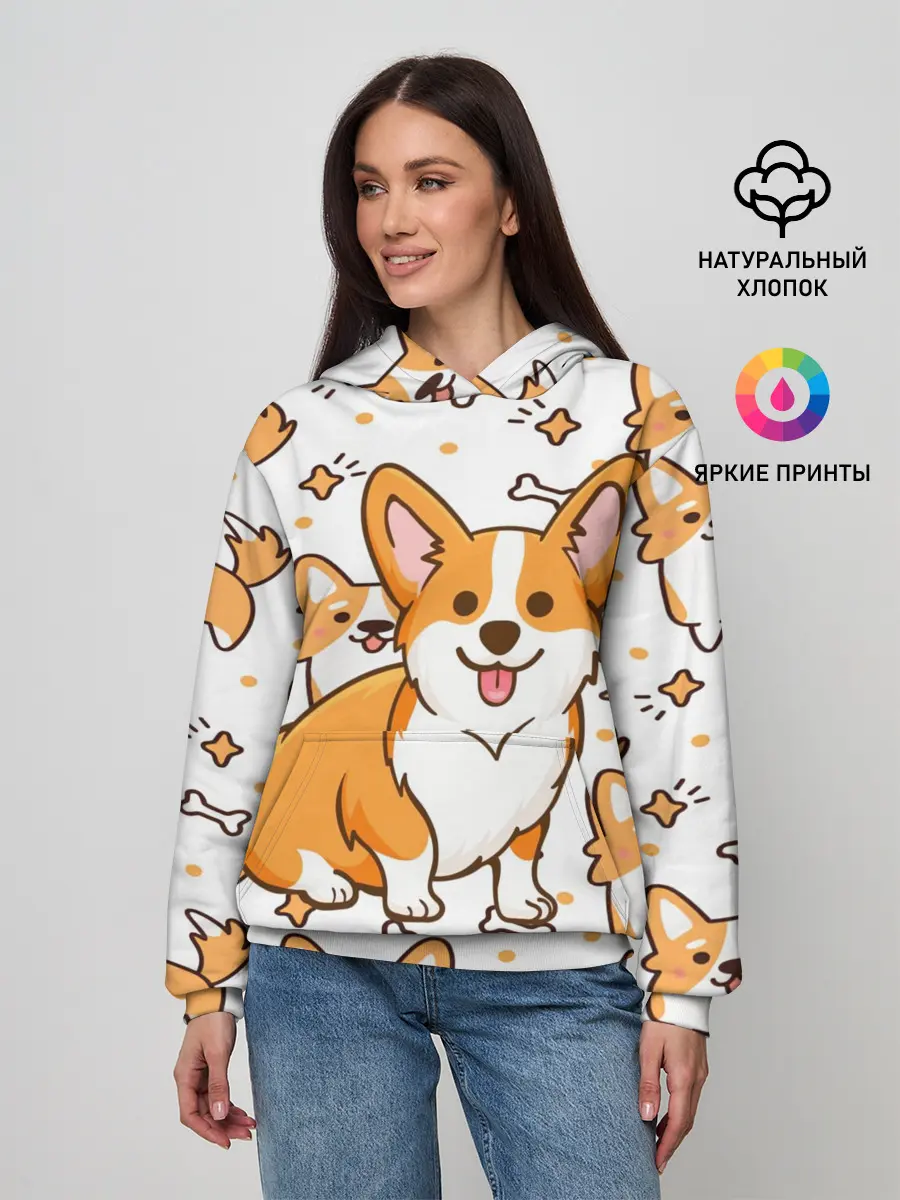 Женское худи / Корги