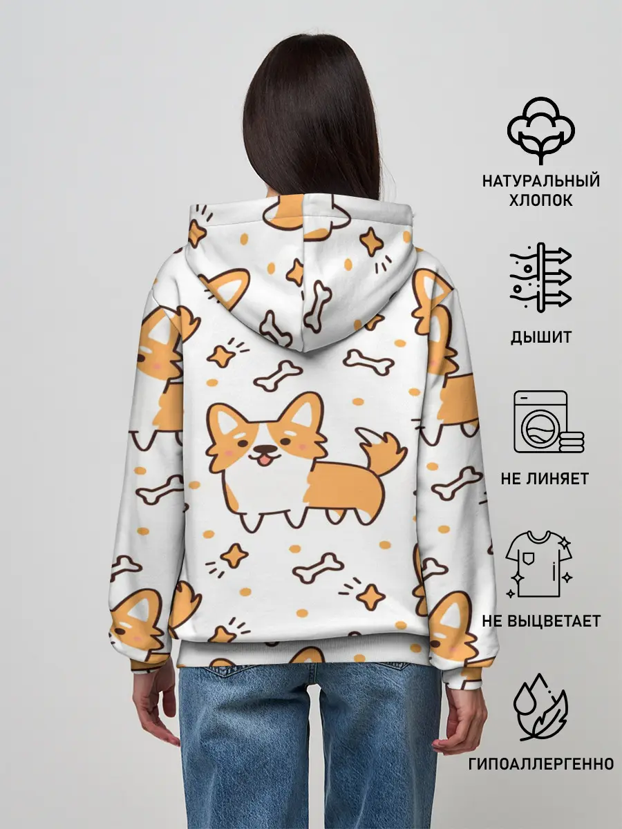 Женское худи / Корги