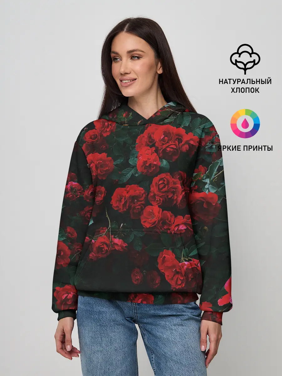 Женское худи / Розы