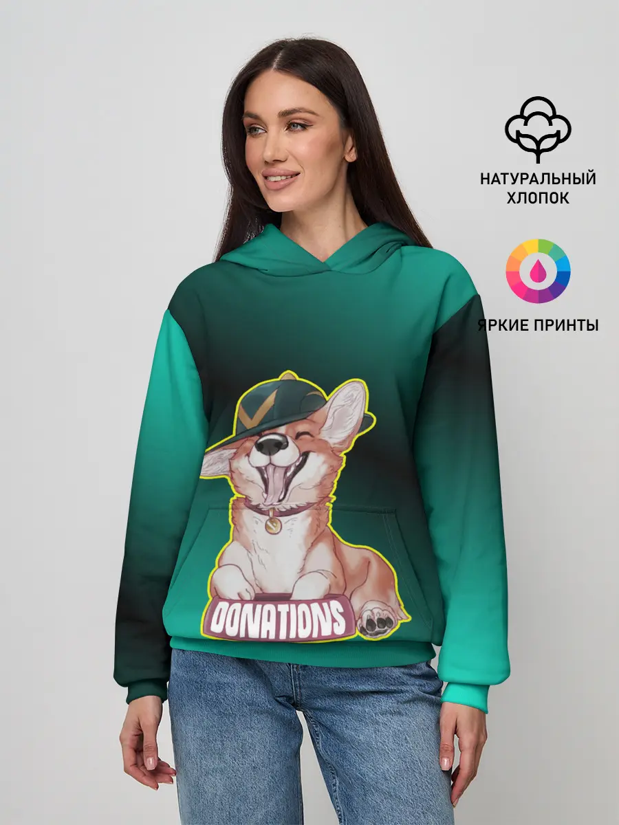 Женское худи / корги