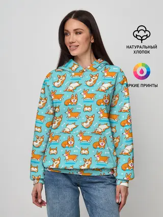 Женское худи / Корги