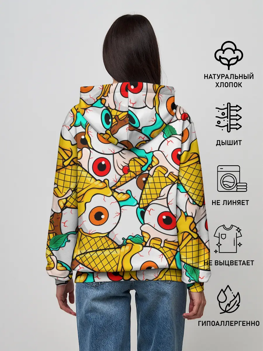 Женское худи / Морожки с глазами