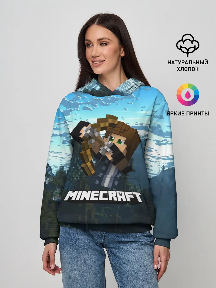 Женское худи / Minecraft / Майнкрафт