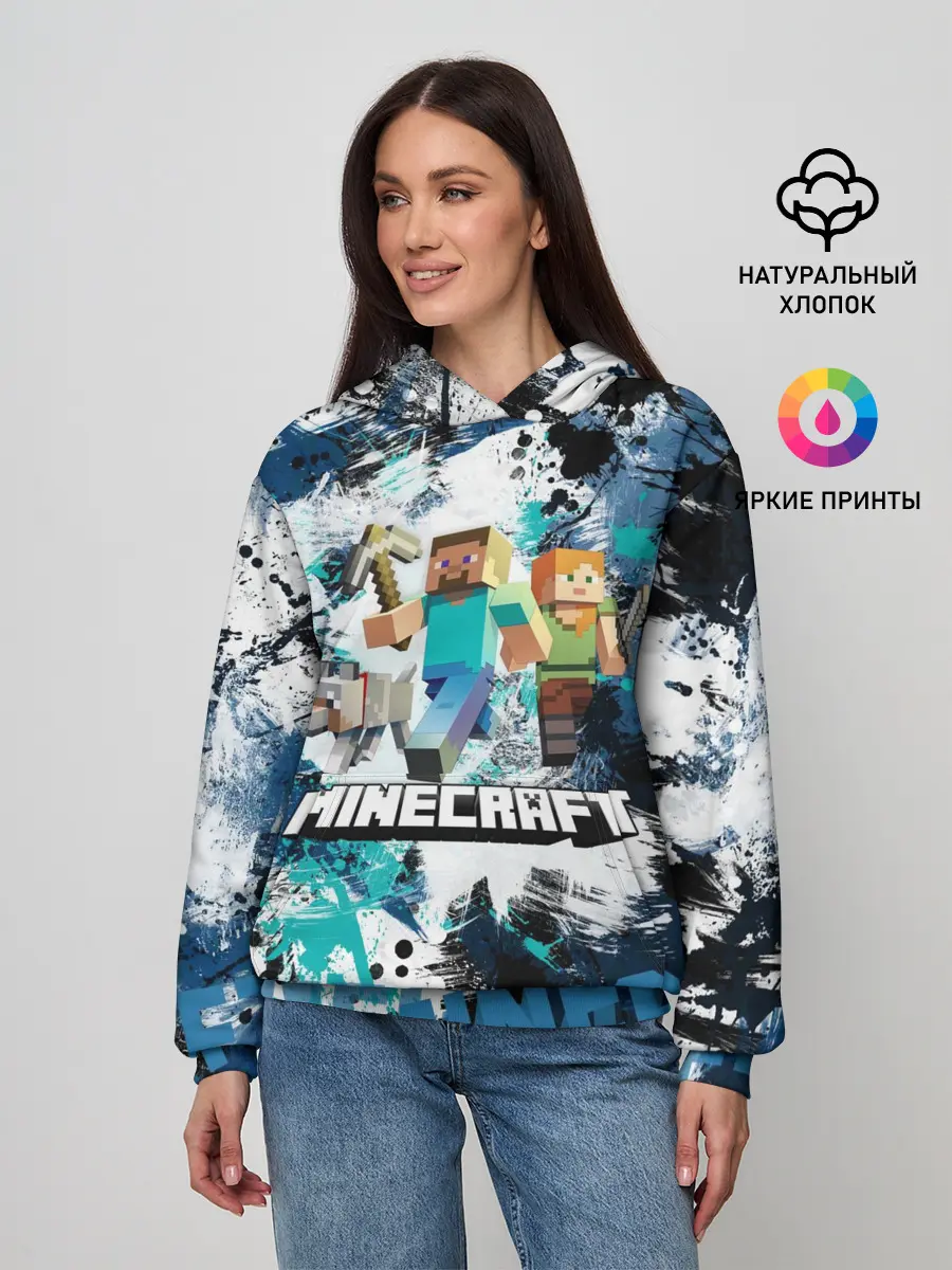 Женское худи / Minecraft / Майнкрафт