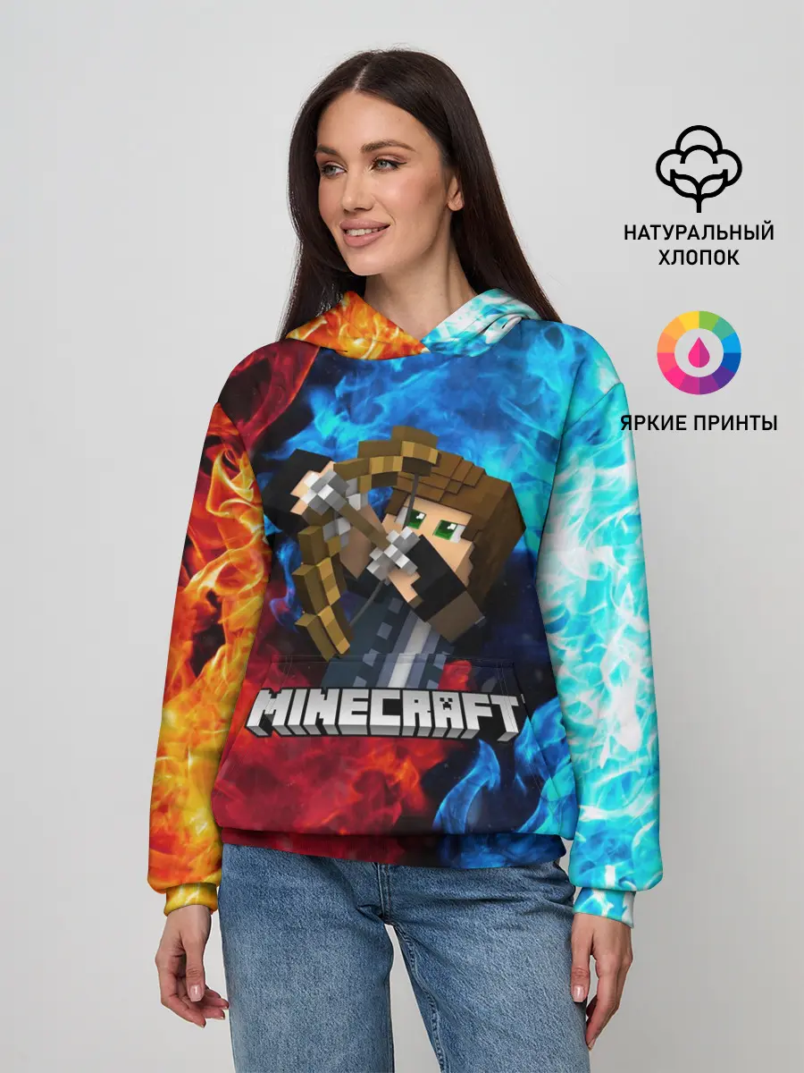 Женское худи / Minecraft / Майнкрафт